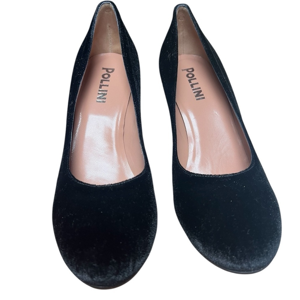 NWT Bianca Di Pollini Black Velvet Pump 6
